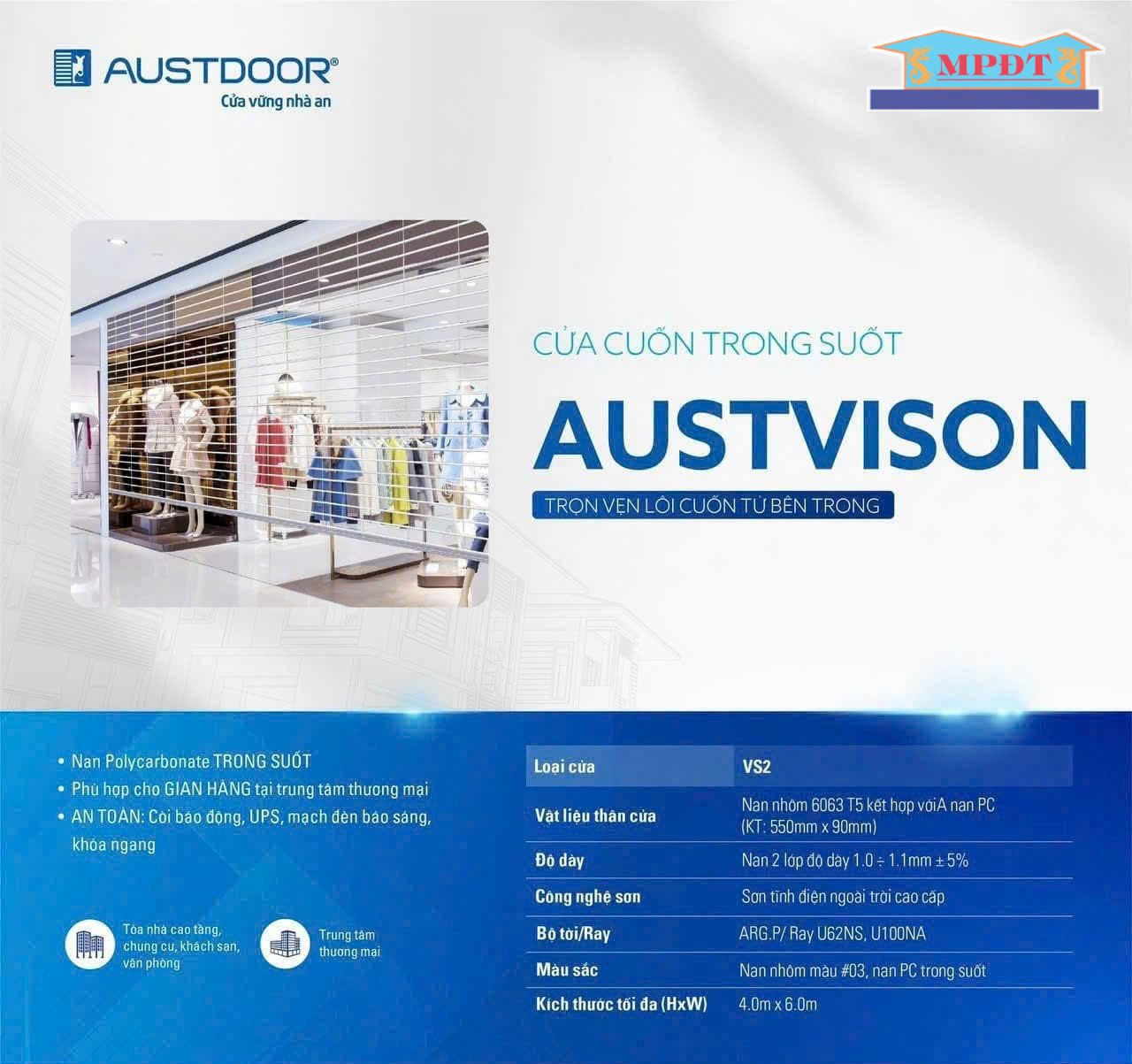 Cửa cuốn trong suốt AUSTVISION